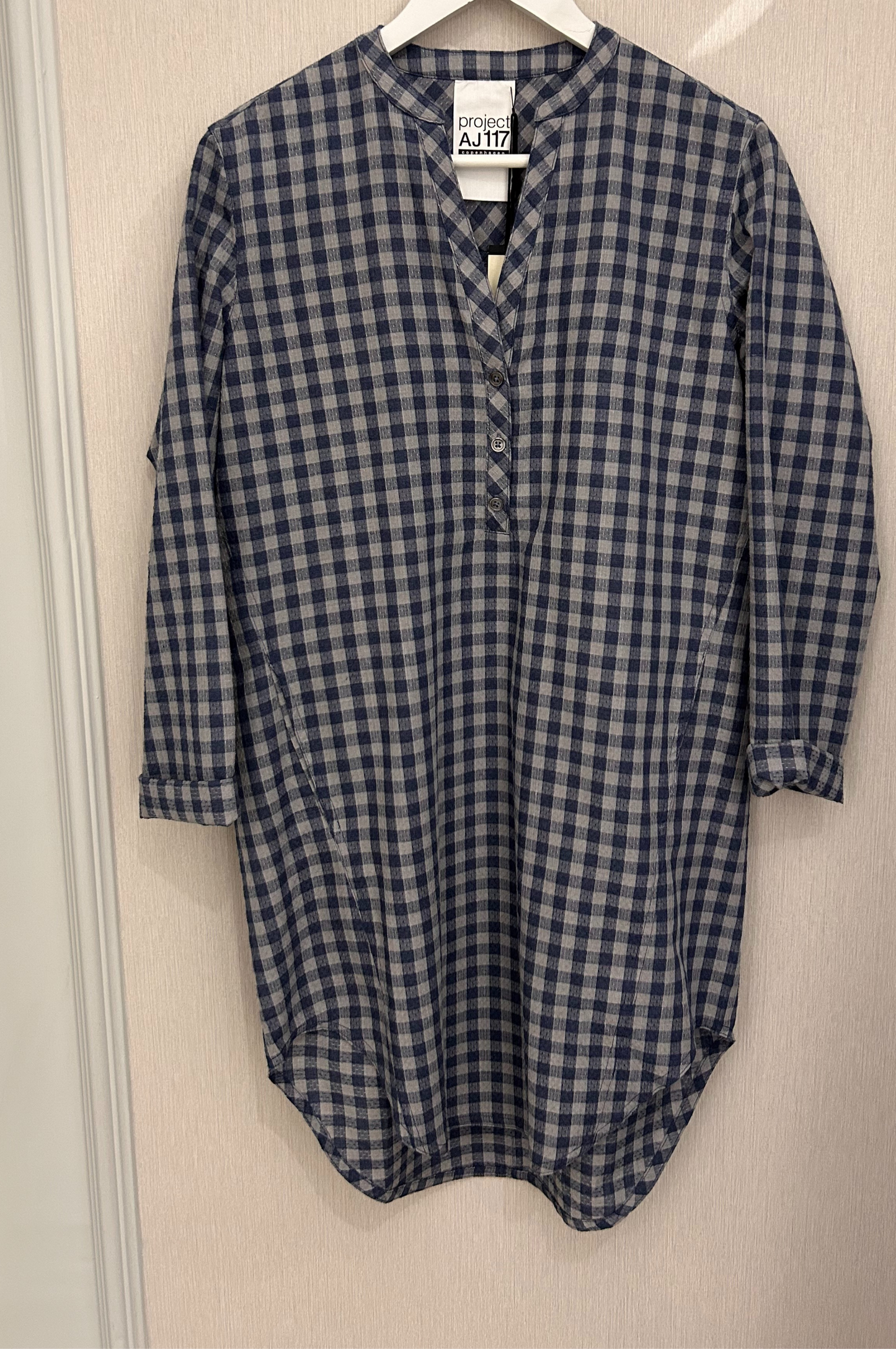 Camisola de cuadros azul