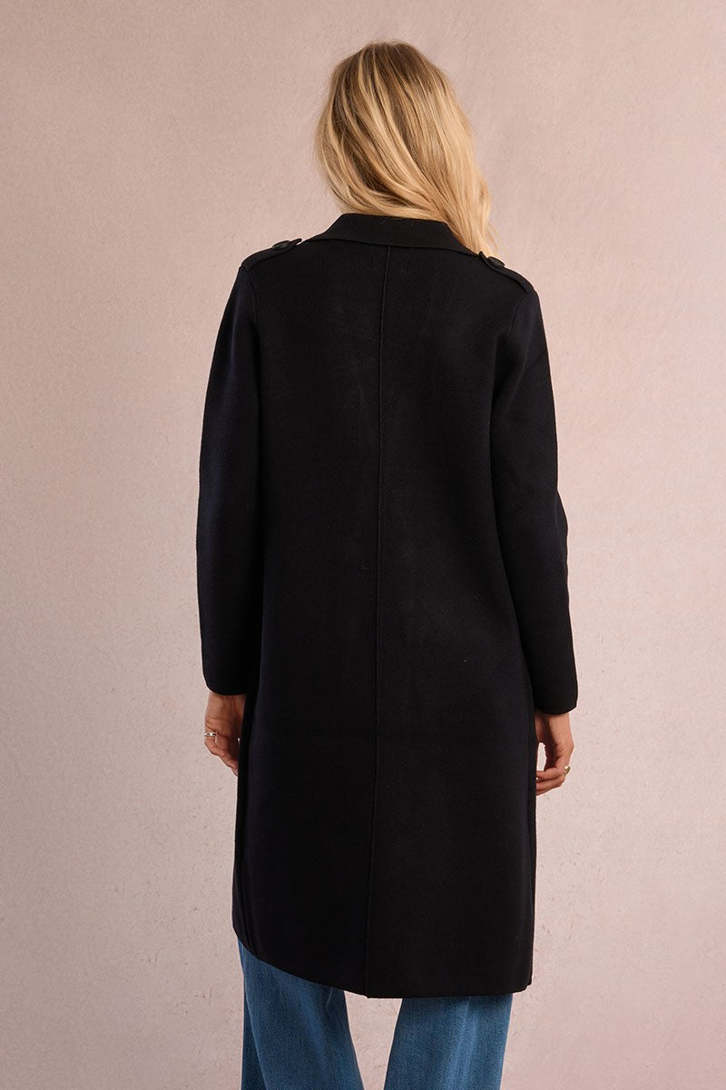 Abrigo estilo gabardina negro - Molly Bracken