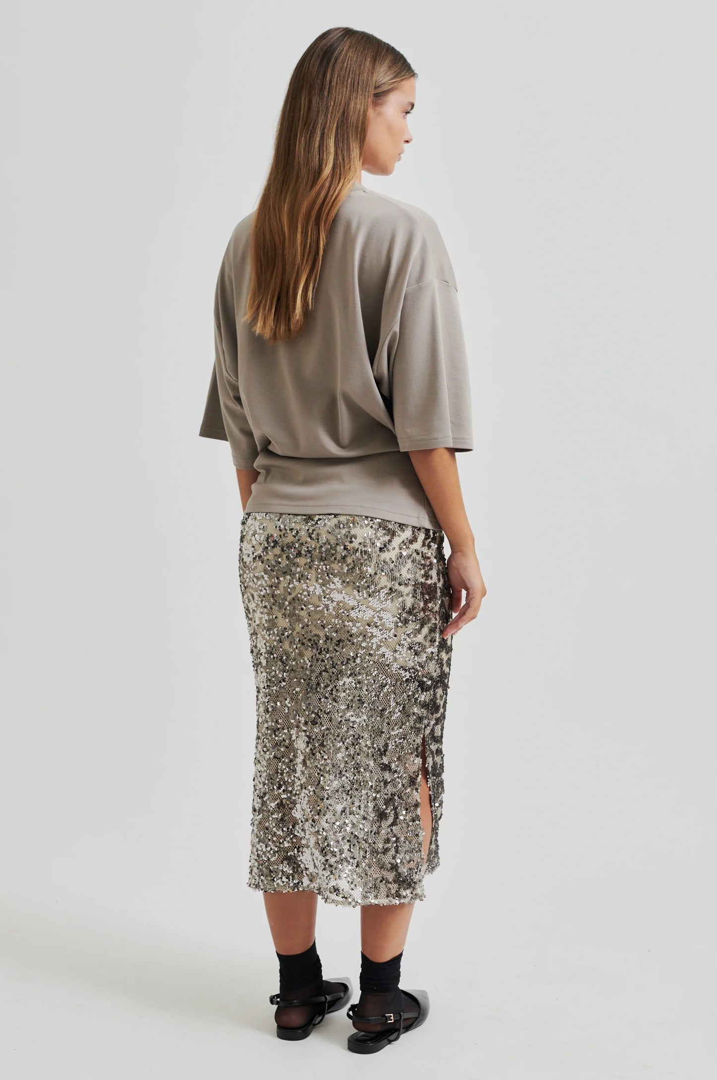 Falda larga lentejuelas