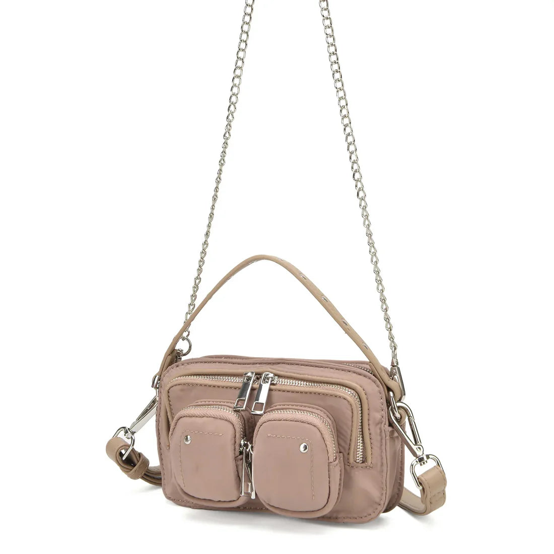 Bolso Helena pequeño - nylon reciclado taupe