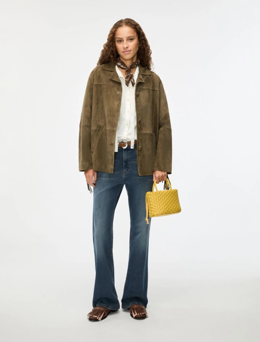 CHAQUETA DE PIEL & FLECOS– IBLUES