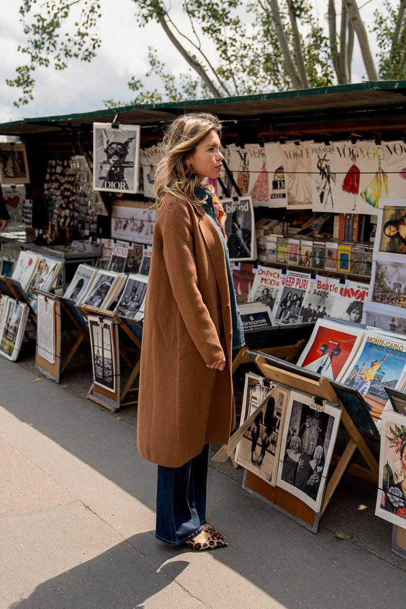 Abrigo estilo gabardina camel - Molly Bracken