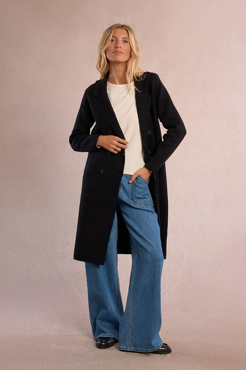 Abrigo estilo gabardina negro - Molly Bracken