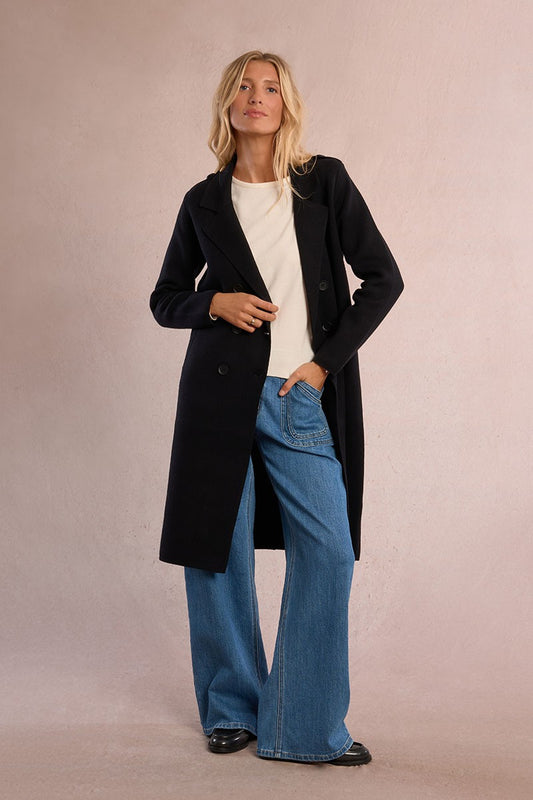 Abrigo estilo gabardina negro - Molly Bracken