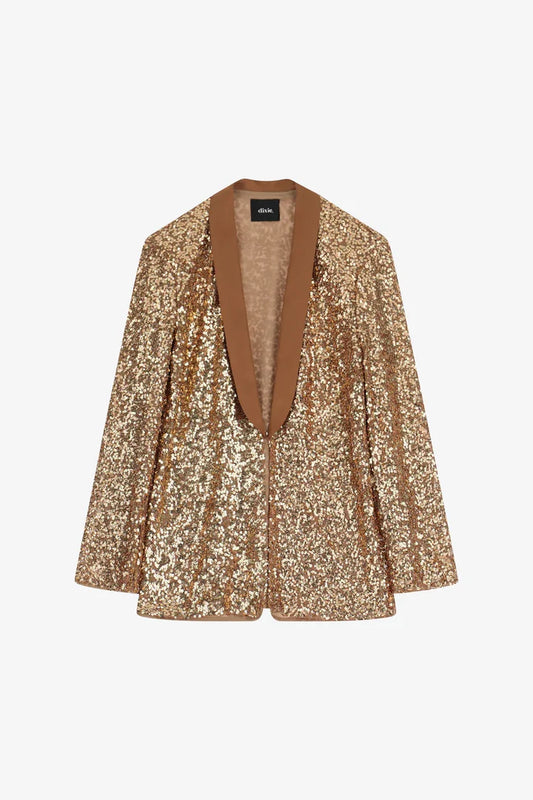 Blazer de lentejuelas doradas - DIXIE
