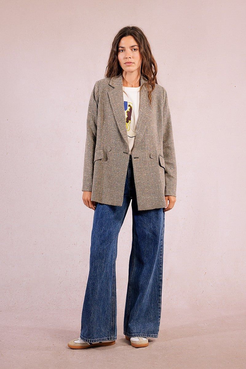 Blazer de manga larga con cuello y solapa - Molly Bracken