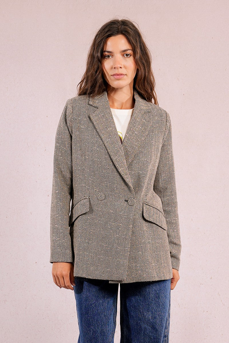 Blazer de manga larga con cuello y solapa - Molly Bracken