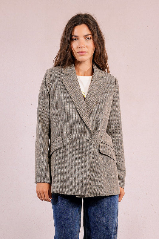 Blazer de manga larga con cuello y solapa - Molly Bracken