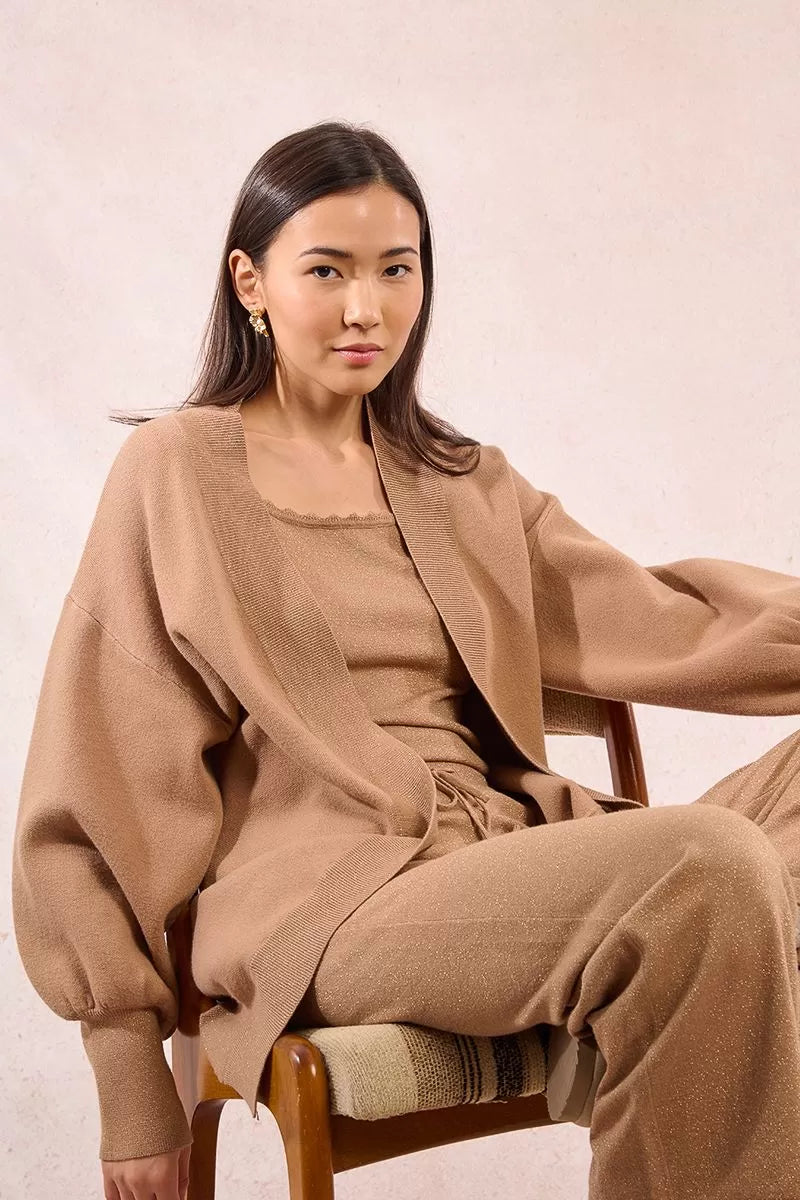 Cardigan abierto en punto irisado - Molly Bracken