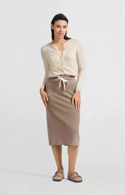 Falda midi de punto – estilo cargo deportivo