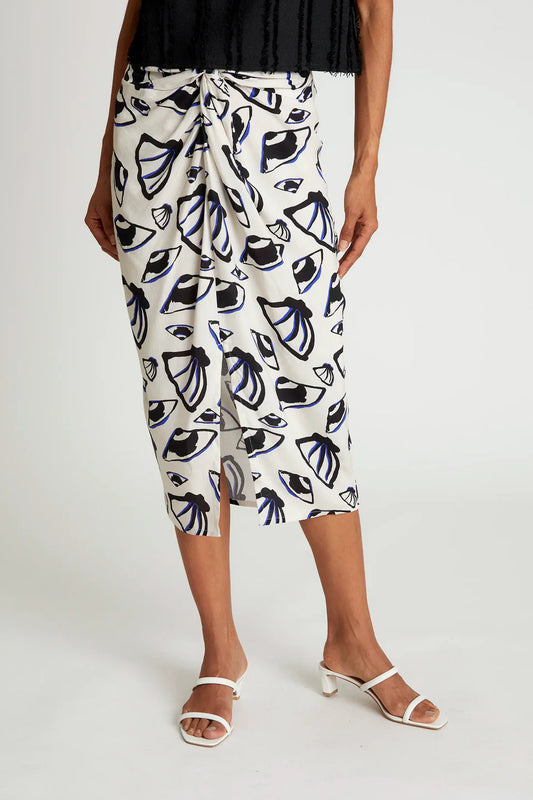 Falda midi – estampado Concha