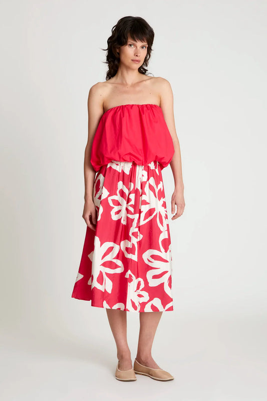 Falda midi – estampado floral