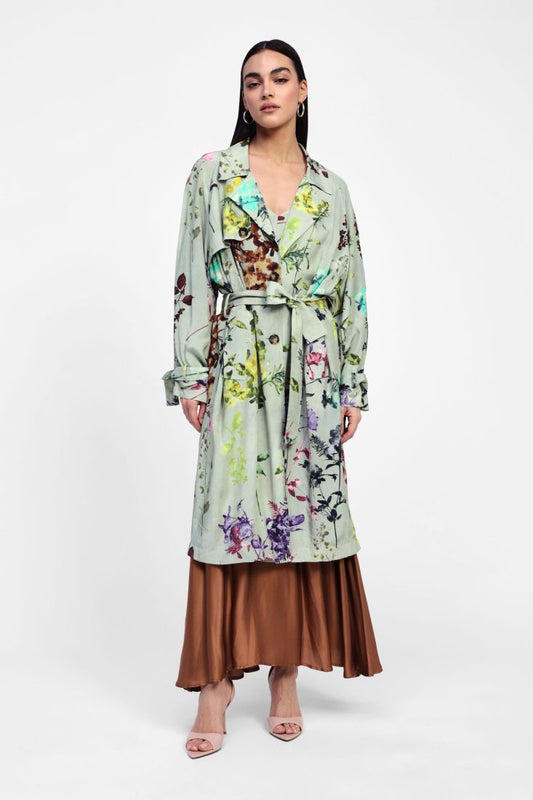 Gabardina con estampado floral  – DIXIE