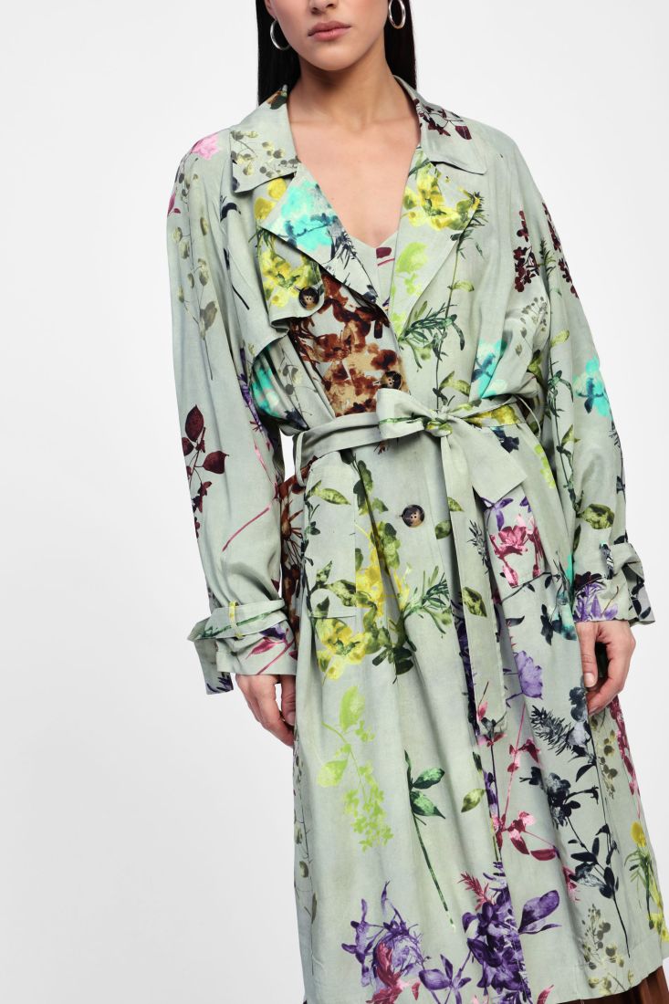 Gabardina con estampado floral  – DIXIE
