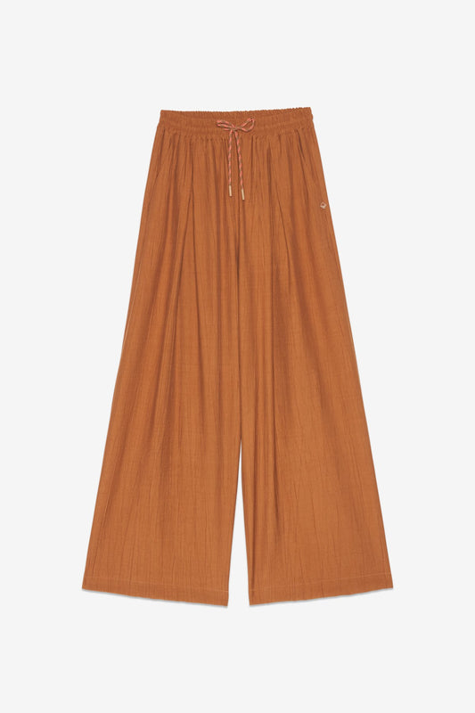 PANTALON PALAZZO MARRON– MEME ROAD