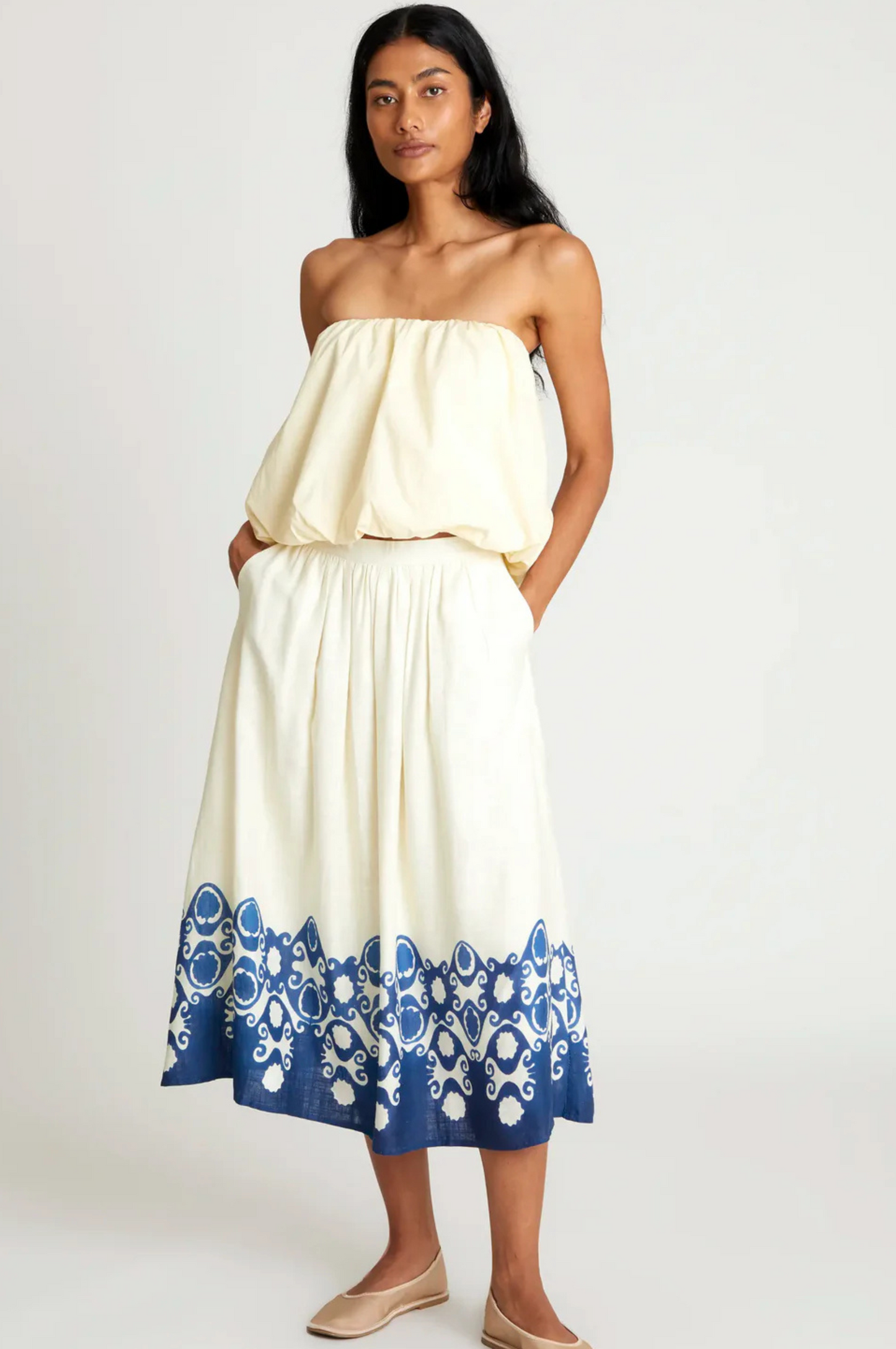 Falda midi – estampado