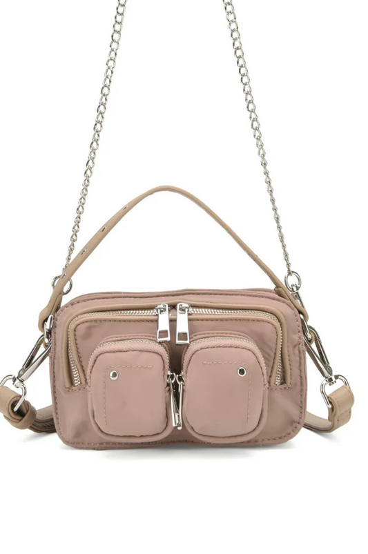 Bolso Helena pequeño - nylon reciclado taupe