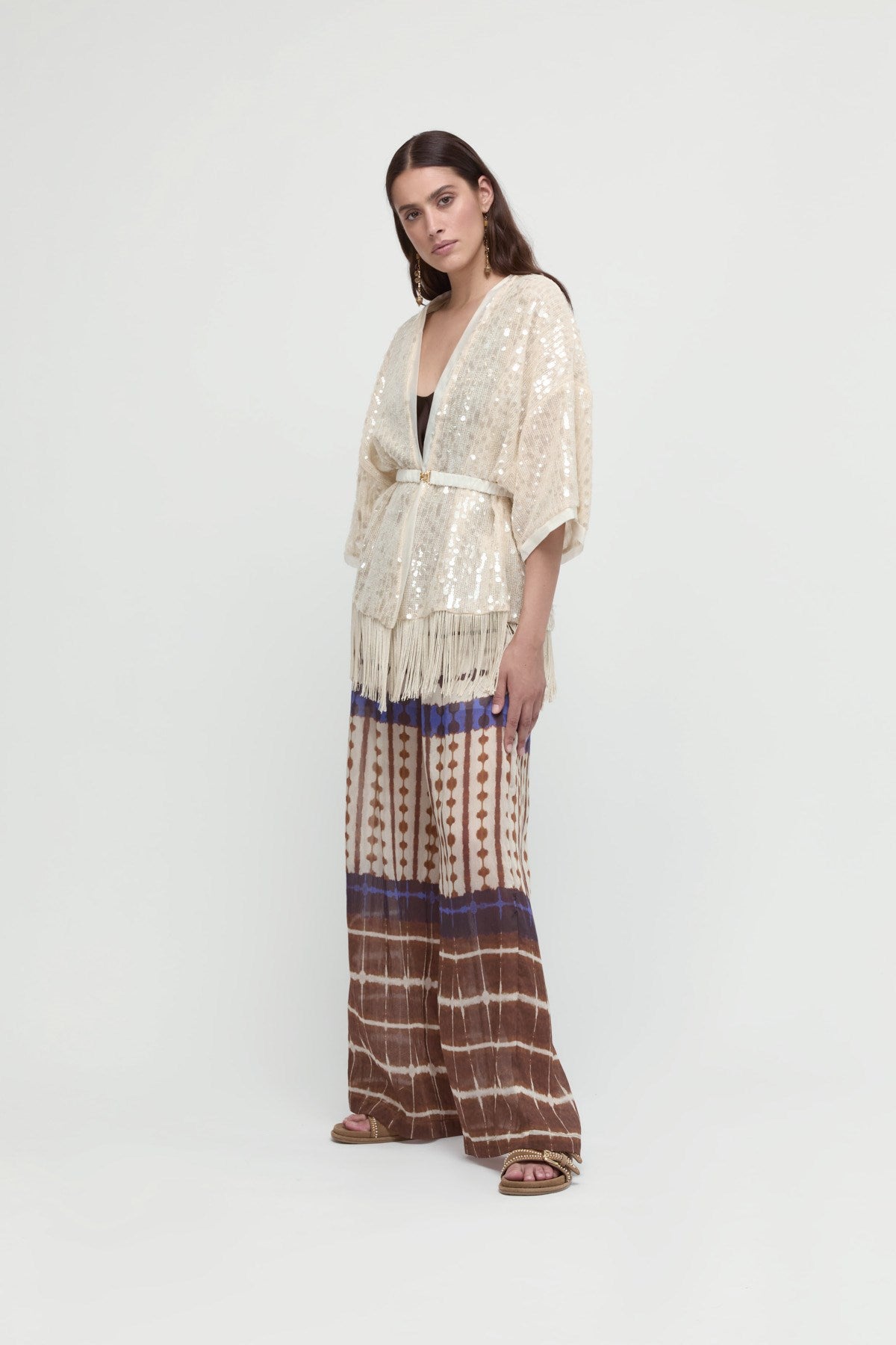 PANTALON PALAZZO CRUDO, MARRON, MORADO - MEME ROAD