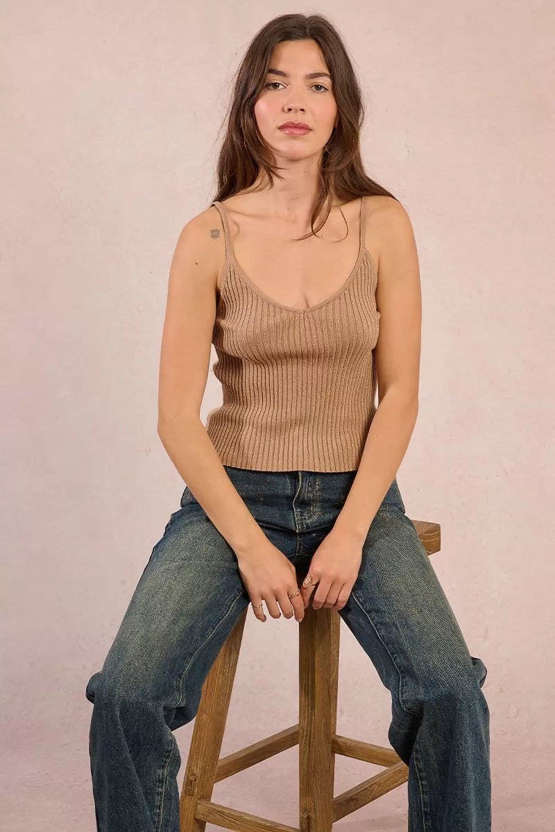 Top de tirantes en punto brillante - Molly Bracken