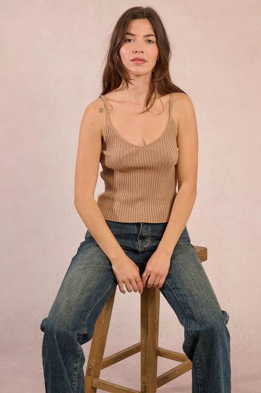 Top de tirantes en punto brillante - Molly Bracken