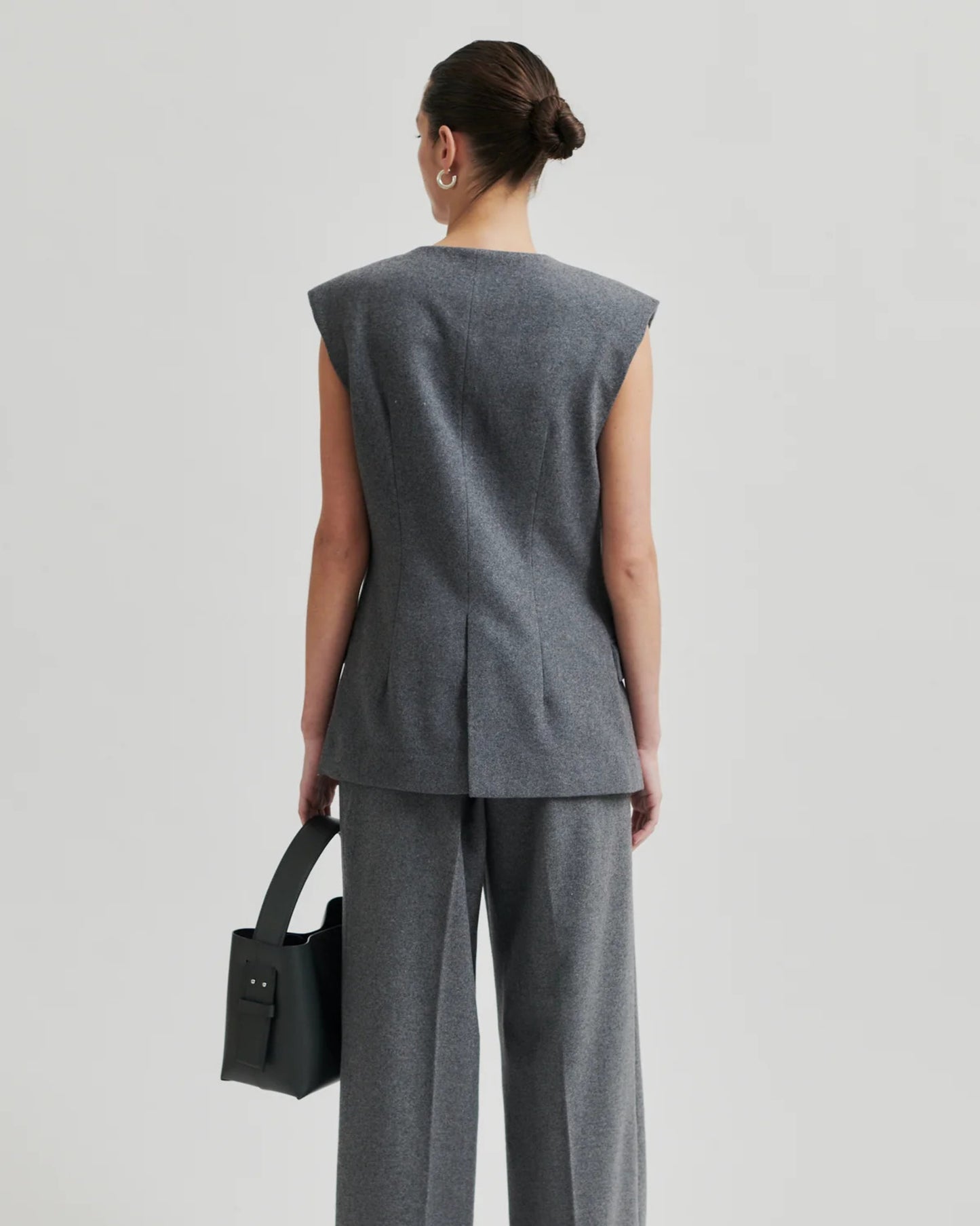 Daze Waistcoat Grey Melange - SECOND FEMALE