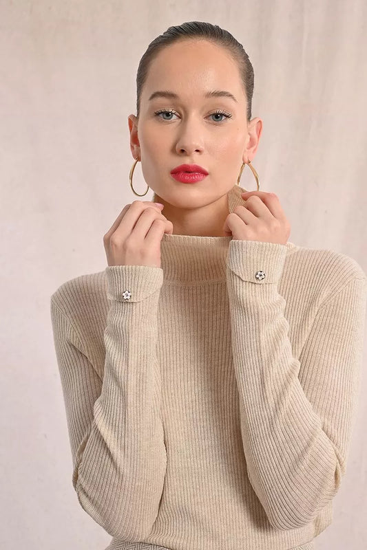 Suéter cuello redondo écru - Molly Bracken