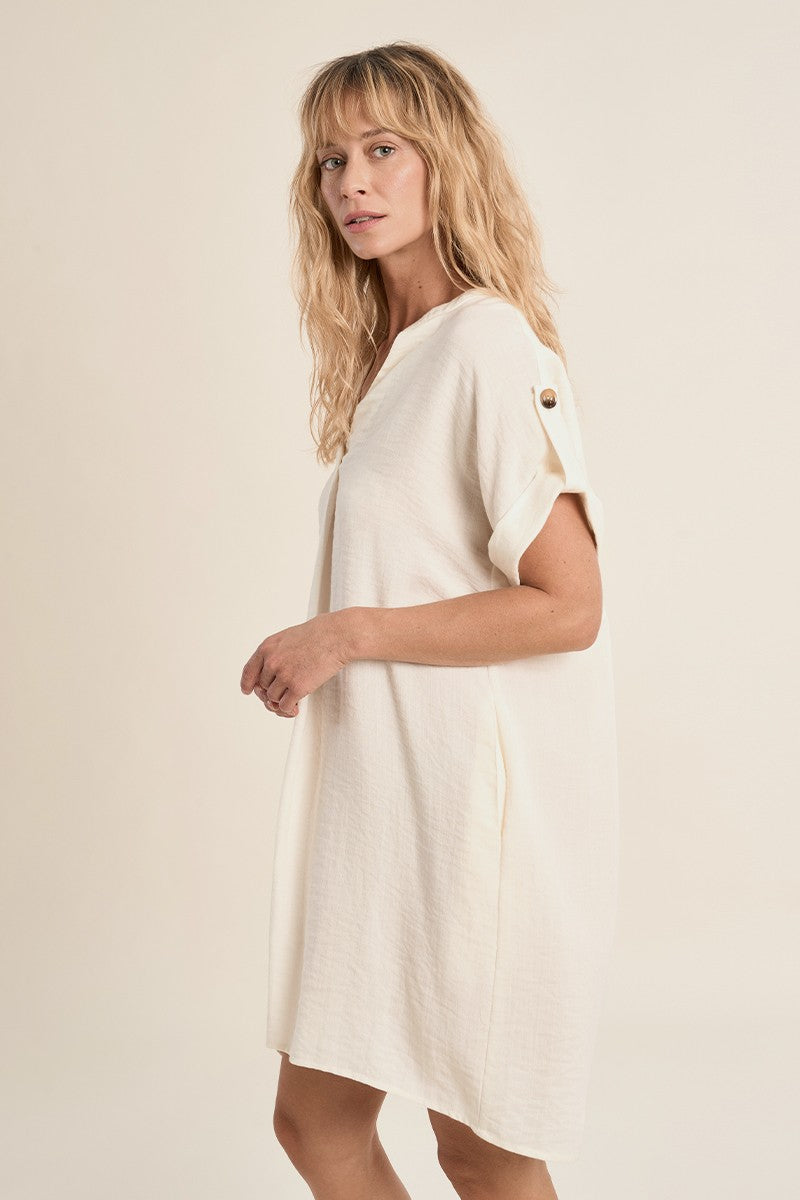 VESTIDO CORTO BEIGE