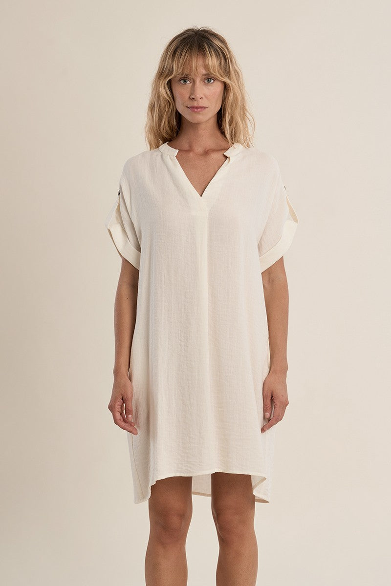 VESTIDO CORTO BEIGE